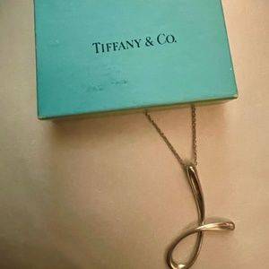 TIFFANY ELSA PERETTI Sterling Silver Initial Pendant  "j".